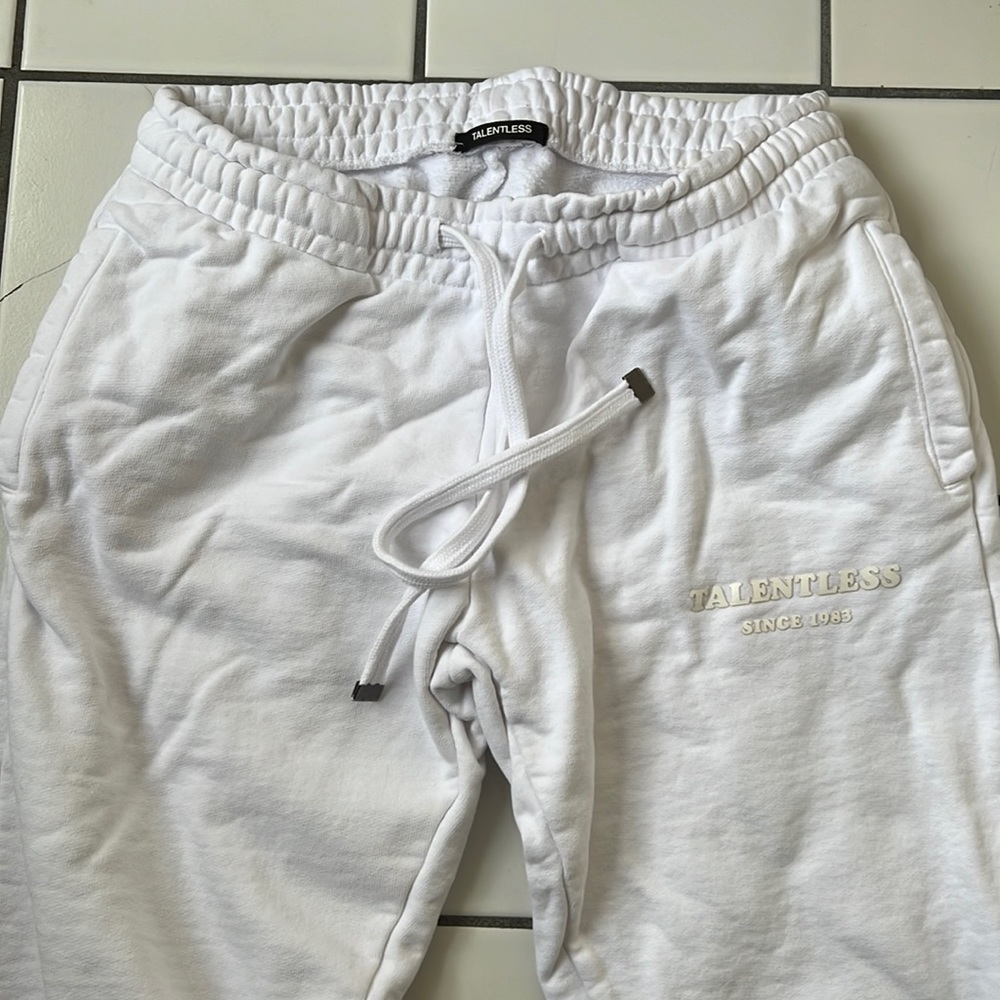 Womens Talentless white jogger sweatpants